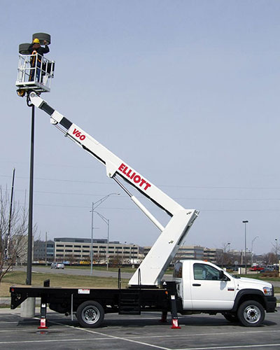 Parking Lot Lighting providing lighting a safety to vehicles and people at night